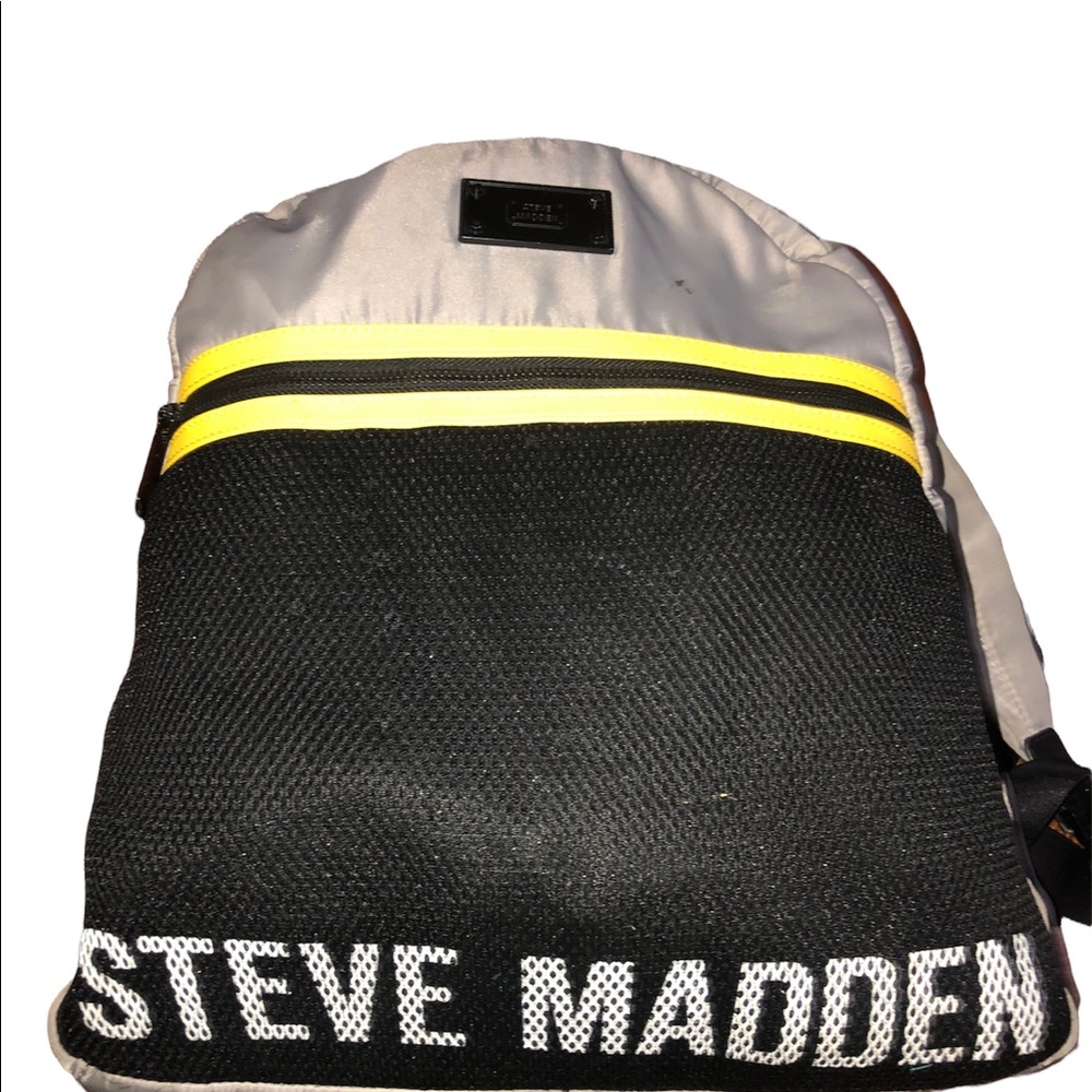 Steve Madden Multi Pockets Large Backpack Gray Ye… - image 5